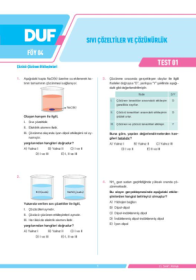 11. SINIF KİMYA DUF - FÖY-4 - 2022