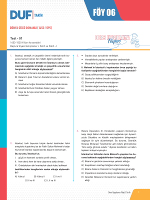 2025 - TYT TARİH DUF - FÖY-6