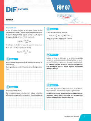 2025 - AYT MATEMATİK DİF - FÖY-7