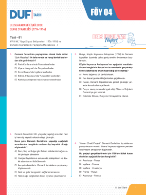 2025 - 11. SINIF TARİH DUF - FÖY-4