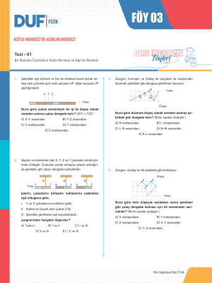 2025 - AYT FİZİK DUF-3