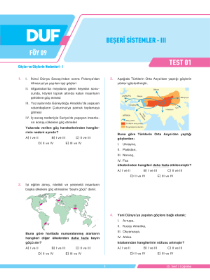 10. SINIF COĞRAFYA DUF - FÖY-9 - 2022