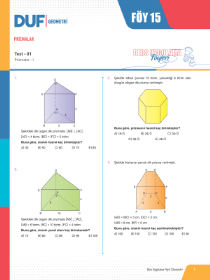 TYT-AYT GEOMETRİ DUF - FÖY-15 - 2022