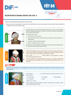 2024 - 10. SINIF TARİH DİF - FÖY-4