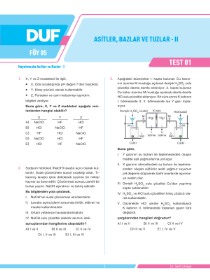 10.Sınıf KİMYA DUF - FÖY 5