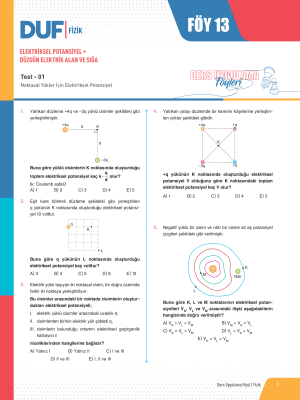 2025 - AYT FİZİK DUF-13