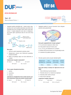 2025 - TYT-AYT BİYOLOJİ DUF-4