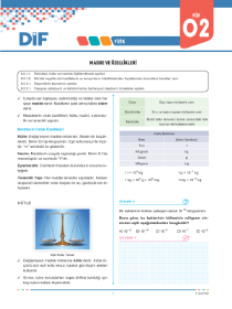 9.Sınıf FİZİK - DİF - FÖY 2