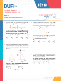 AYT FİZİK DUF - FÖY-13 - 2022