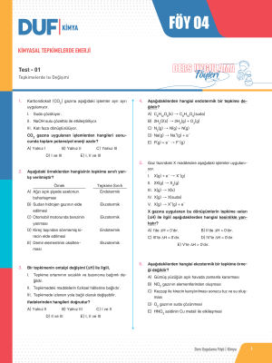 2025 - AYT KİMYA DUF-4