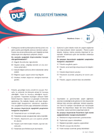 10.Sınıf FELSEFE DUF