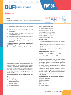 2025 - AYT EDEBİYAT DUF - FÖY-4