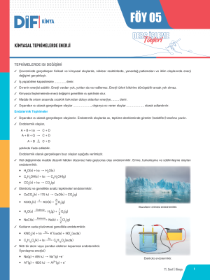 2025 - 11. SINIF KİMYA DİF - FÖY-5