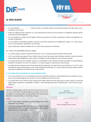 2024 - 11. SINIF FELSEFE DİF - FÖY-5