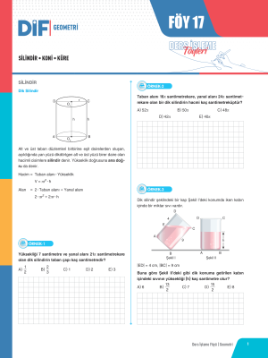 2025 - TYT-AYT GEOMETRİ DİF - FÖY-17