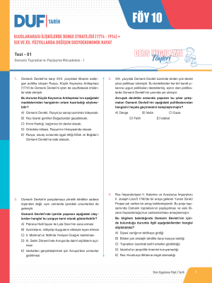 2025 - TYT TARİH DUF - FÖY-10