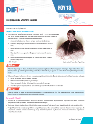 TYT-AYT TARİH DİF - FÖY-13 - 2023