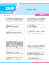 10.Sınıf FELSEFE - DUF - FÖY 1