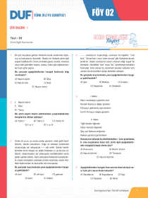 AYT TÜRK DİLİ VE EDEBİYATI DUF - FÖY-2 - 2022