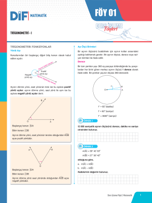 AYT MATEMATİK DİF - FÖY-1 - 2023