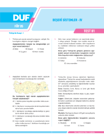 AYT COĞRAFYA (DUF) - F2 - FÖY-5