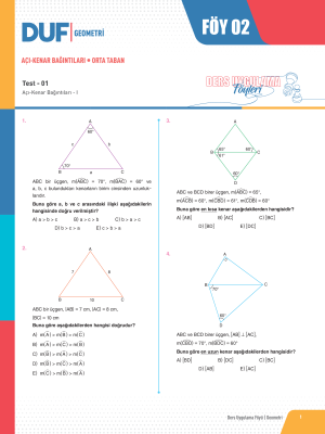 2025 - TYT-AYT GEOMETRİ DUF-2