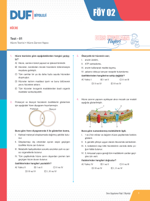 2025 - TYT-AYT BİYOLOJİ DUF-2