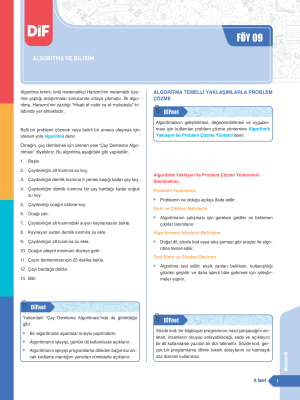 2025 - 9. SINIF MATEMATİK DİF - FÖY-9