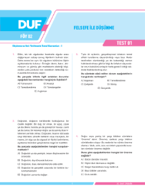 10.Sınıf FELSEFE - DUF - FÖY 2