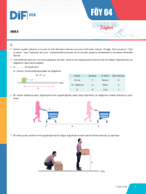 9. SINIF FİZİK DİF - FÖY-4 - 2022