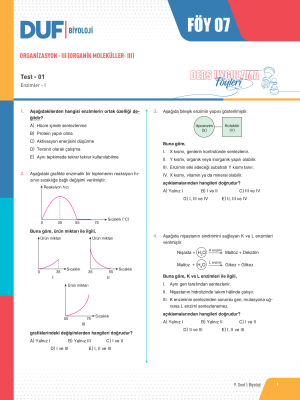 2024 - 9. SINIF BİYOLOJİ DUF - FÖY-7