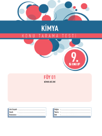 9.Sınıf KİMYA KTT