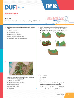 2024 - 10. SINIF COĞRAFYA DUF - FÖY-2