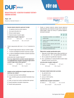 2025 - TYT-AYT BİYOLOJİ DUF-8