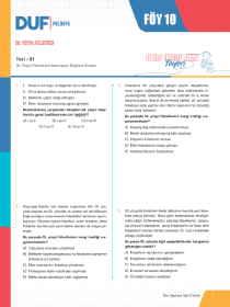 TYT FELSEFE DUF - FÖY-10 - 2022