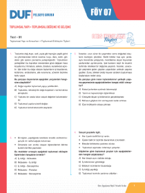 AYT FELSEFE GRUBU DUF - FÖY-7 - 2022