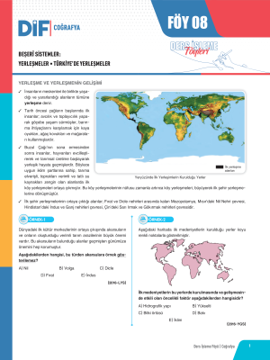 2024 - TYT COĞRAFYA DİF - FÖY-8