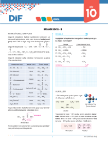 AYT KİMYA - DİF - FÖY 10