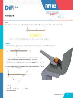 2025 - AYT FİZİK DİF - FÖY-2