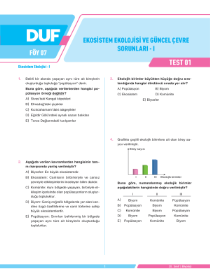 10. SINIF BİYOLOJİ DUF - FÖY-7 - 2022