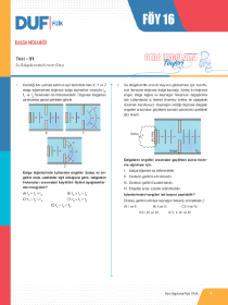 AYT FİZİK DUF - FÖY-16 - 2022