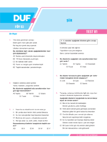 11. SINIF EDEBİYAT DUF - FÖY-3 - 2022