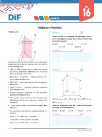 TYT - AYT GEOMETRİ - DİF - FÖY 16