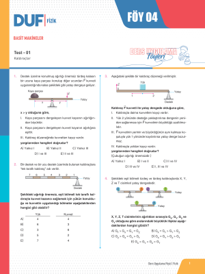 2025 - AYT FİZİK DUF-4