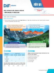 TYT COĞRAFYA DİF - FÖY-1 - 2022