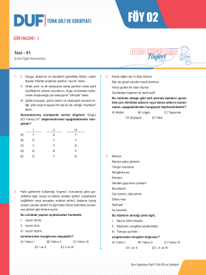 2025 - AYT EDEBİYAT DUF - FÖY-2