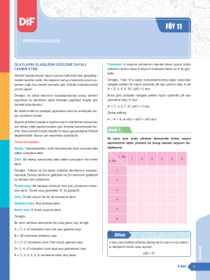 2025 - 9. SINIF MATEMATİK DİF - FÖY-11
