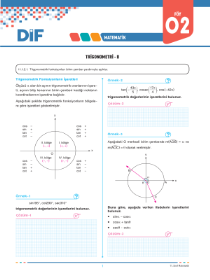 11. Sınıf Matematik DİF - FÖY 2