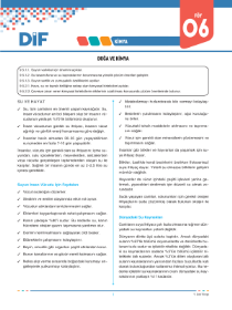 9.Sınıf Kimya - DİF - FÖY 6