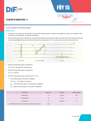 2025 - 11. SINIF FİZİK DİF - FÖY-15